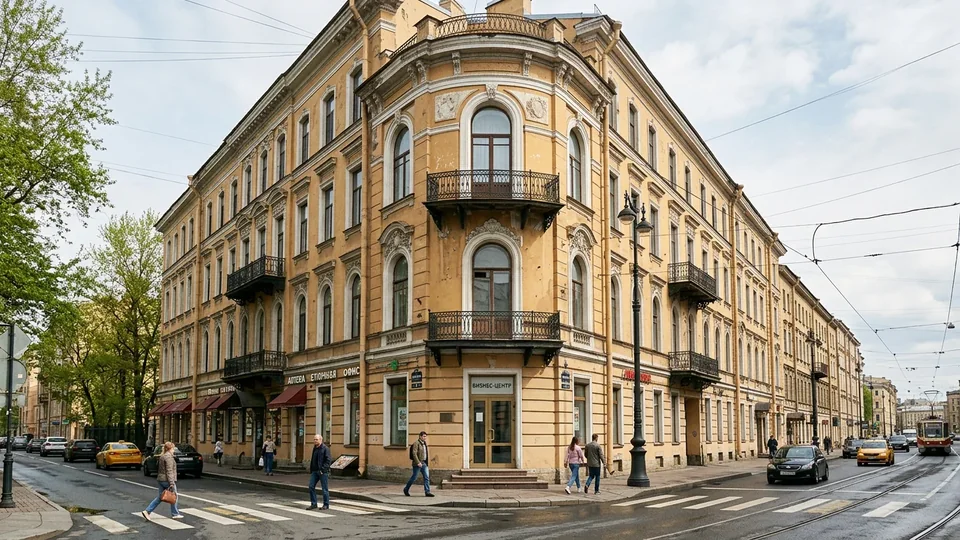 Здание учебного центра на пересечении Московского проспекта и Садовой улицы